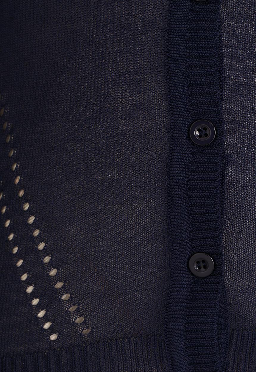 Pop Candy - Longer Lengh Cardigan Navy