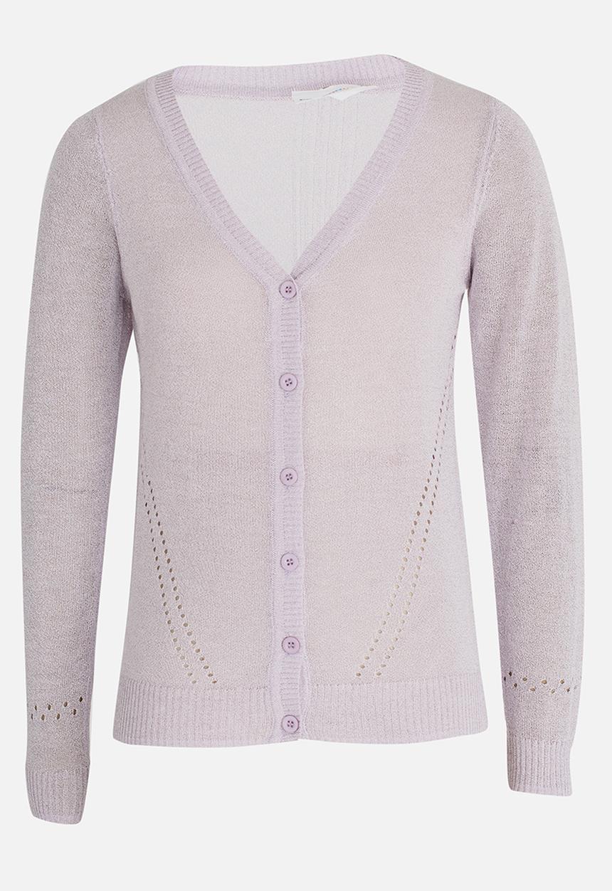 Pop Candy - Longer Lengh Cardigan Mid Purple