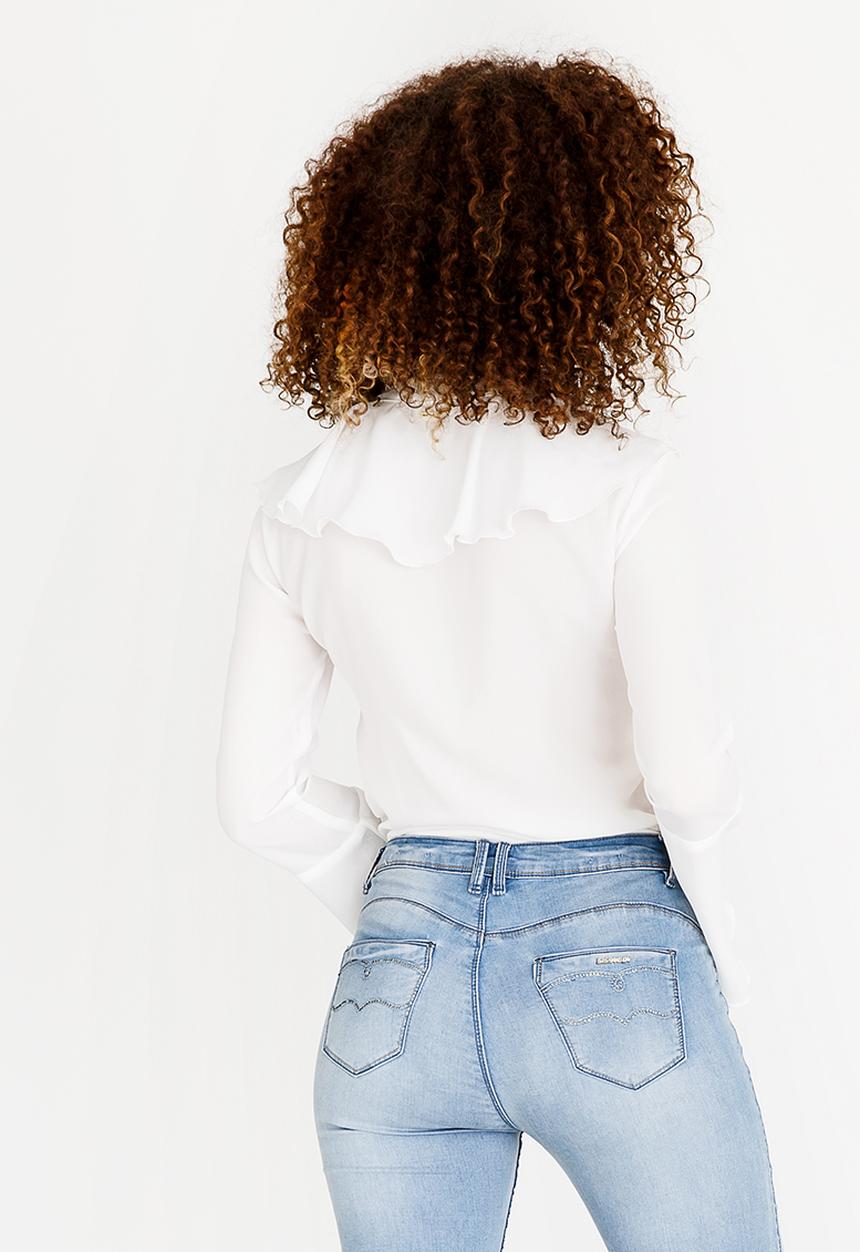 SISSY BOY - Ruffle Detail Bodysuit Off White
