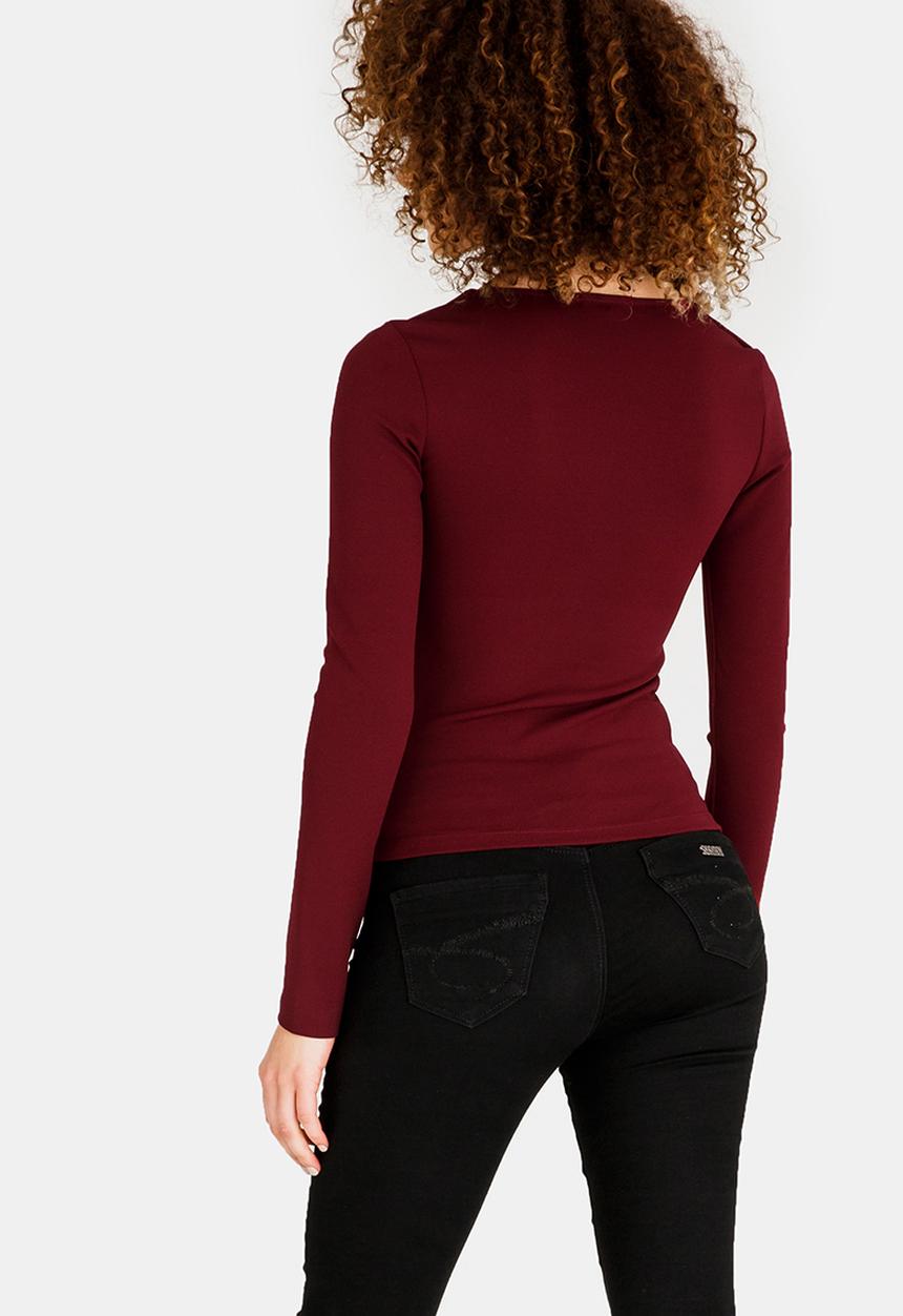 SISSY BOY - Sweetheart Neck Top Burgundy