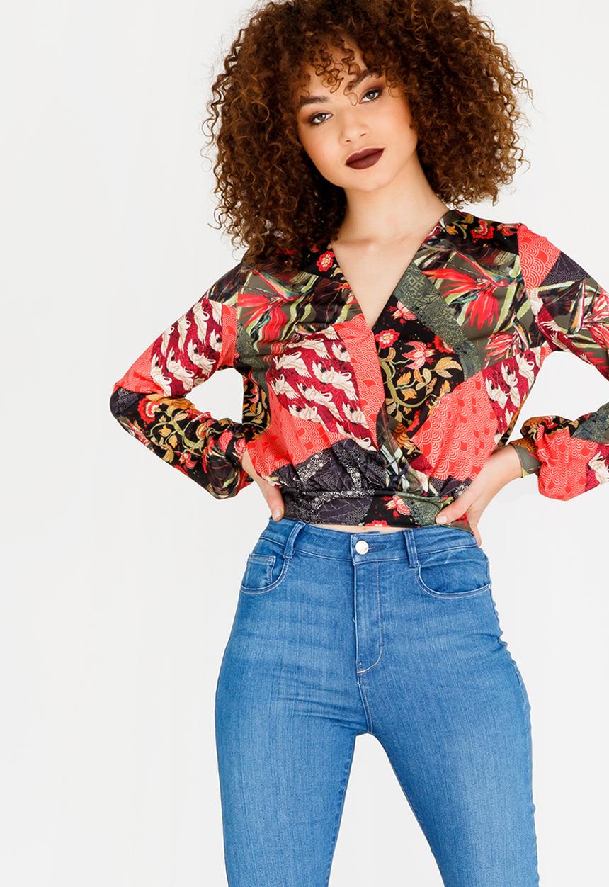 SISSY BOY - Wrap Blouse Multi-colour