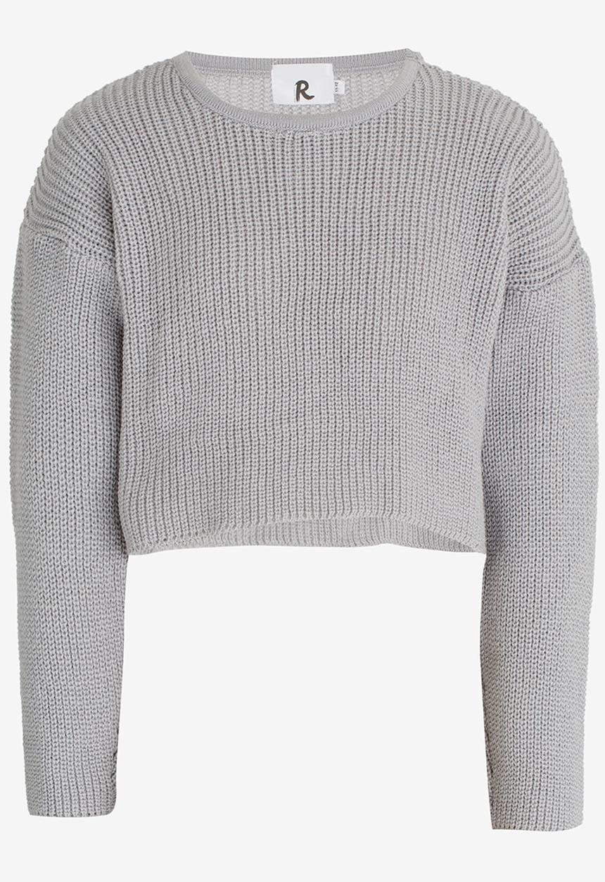 Rebel Republic - Front Knot Jumper Grey Melange