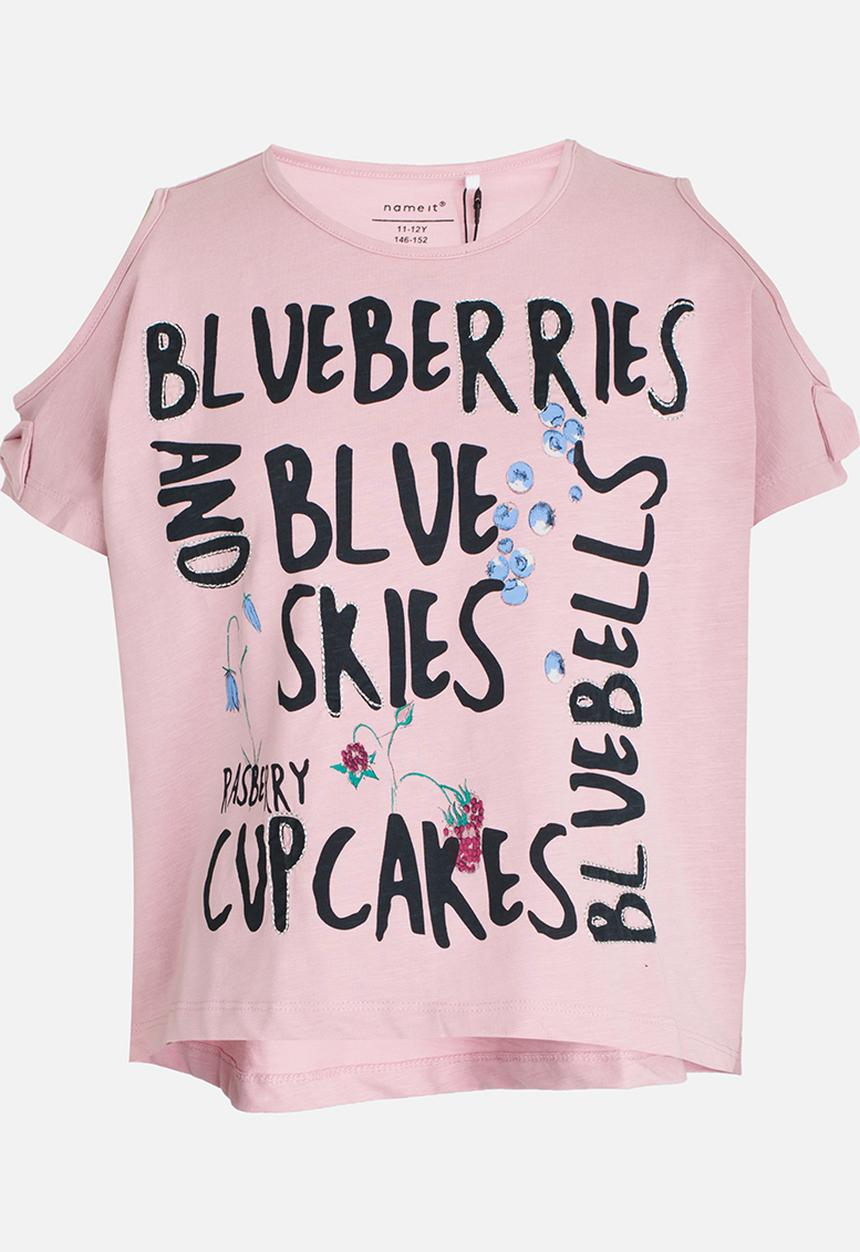 Name It - Printed Tee Mid Pink