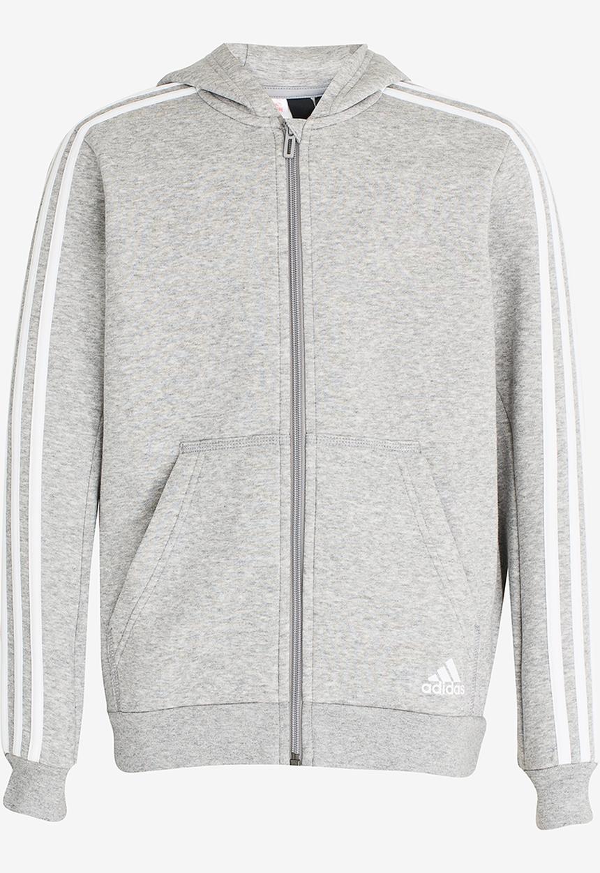 adidas Performance - 3S Full Zip Hoodie Mid Grey
