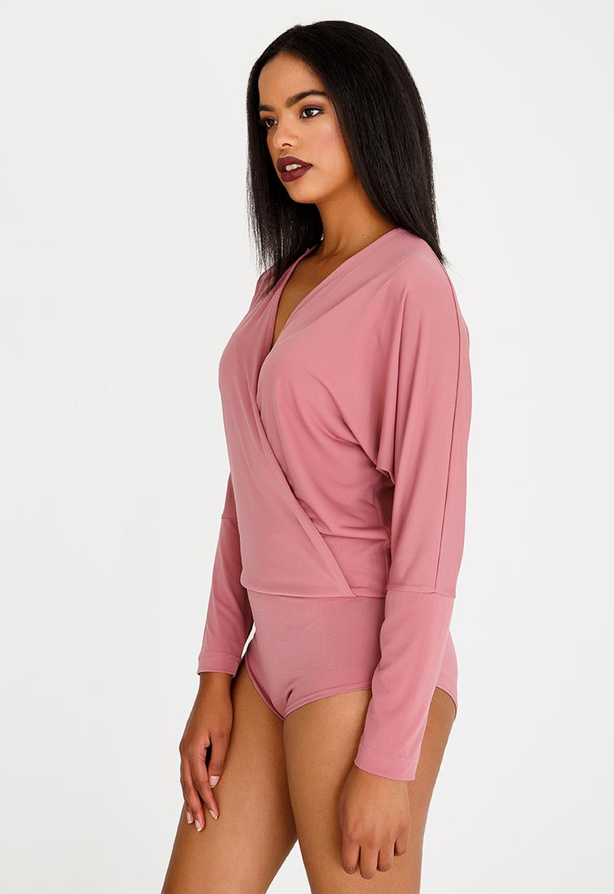 STYLE REPUBLIC - Wrap Detail Bodysuit Rose
