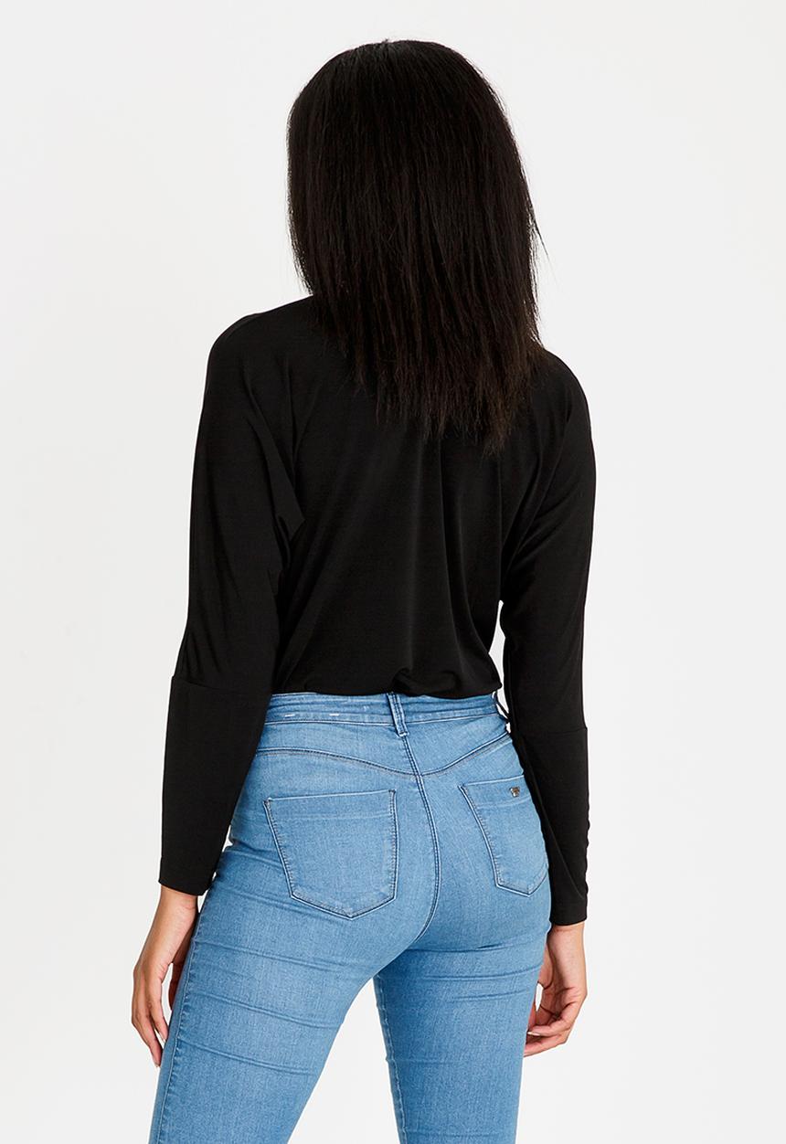 STYLE REPUBLIC - Wrap Detail Bodysuit Black