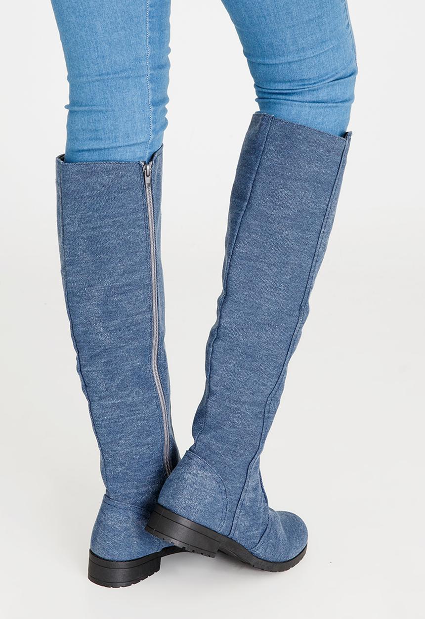 Moda Scapa - Knee Length Boots Dark Blue