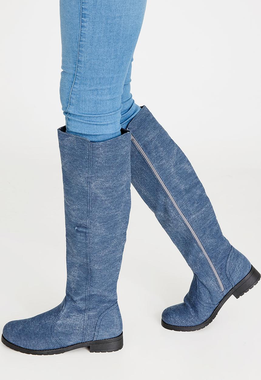 Moda Scapa - Knee Length Boots Dark Blue