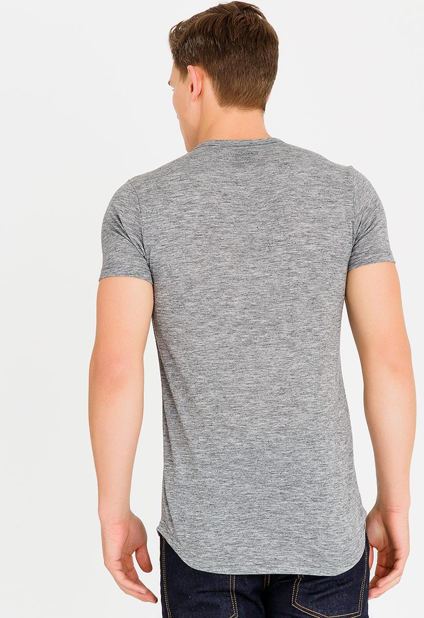 UrbanArt - Strip Crew Neck Top Grey