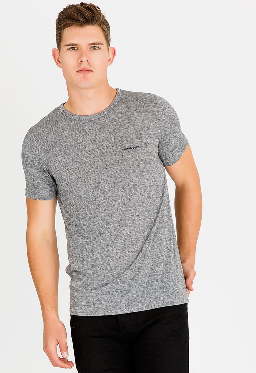 UrbanArt - Blaze Crew Neck T-shirt Grey Melange