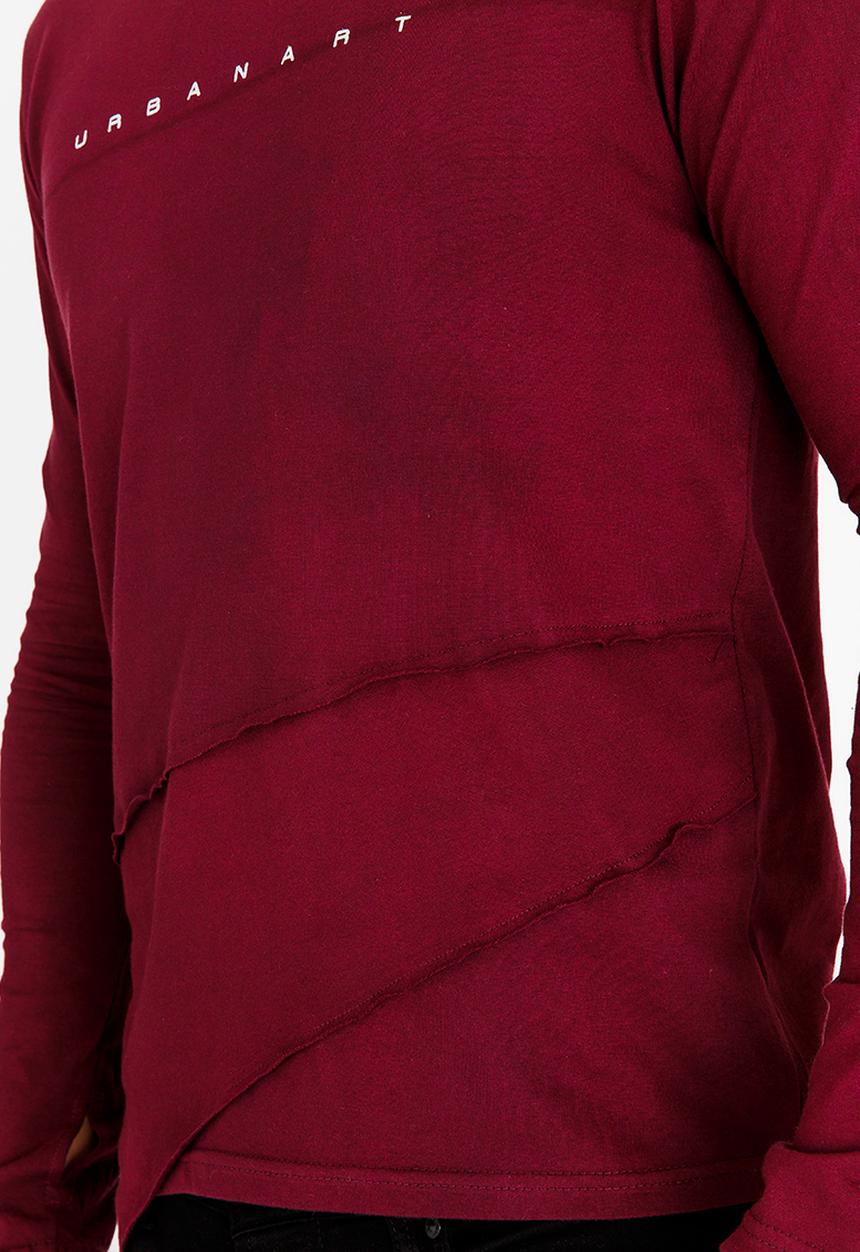 UrbanArt - Chill Crew Neck Top Burgundy
