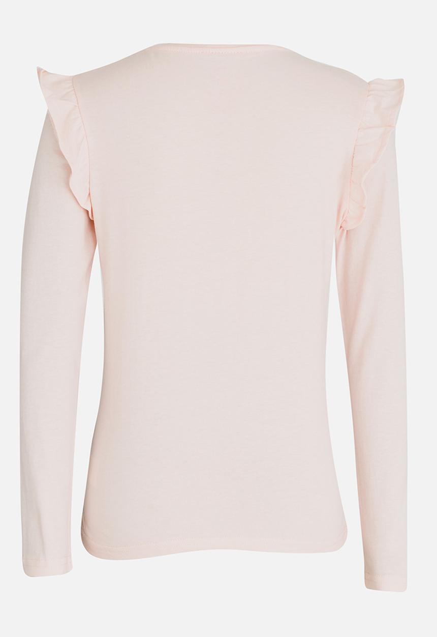 Pop Candy - Arm Frill Top Pale Pink