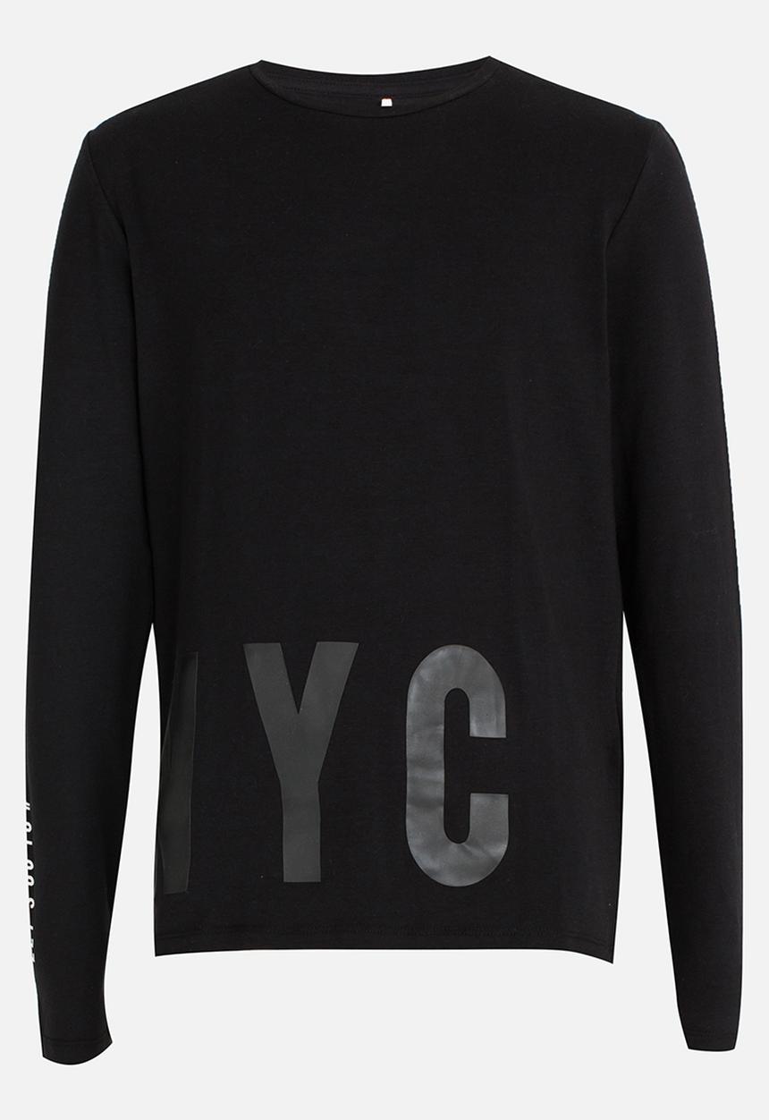 Name It - Printed Sweat Top Black