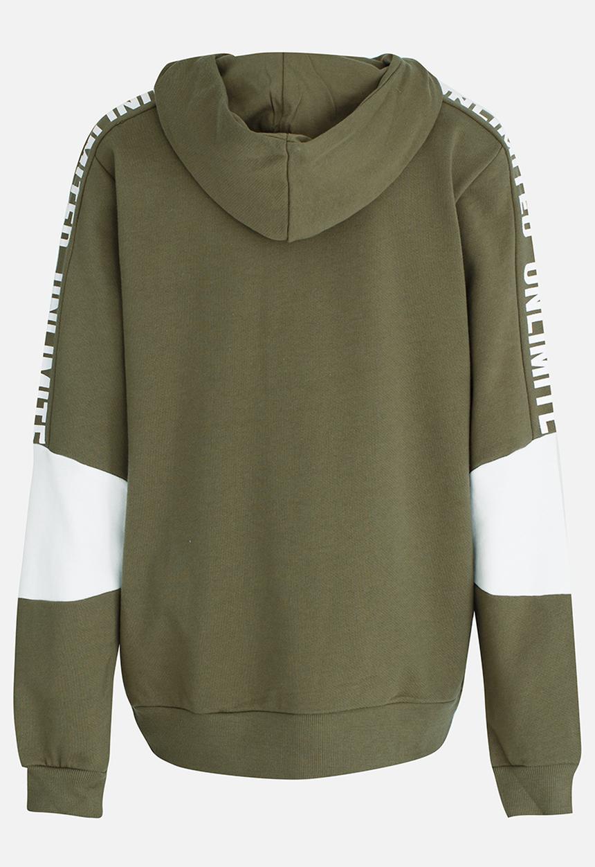 Name It - Printed Hoodie Khaki Green