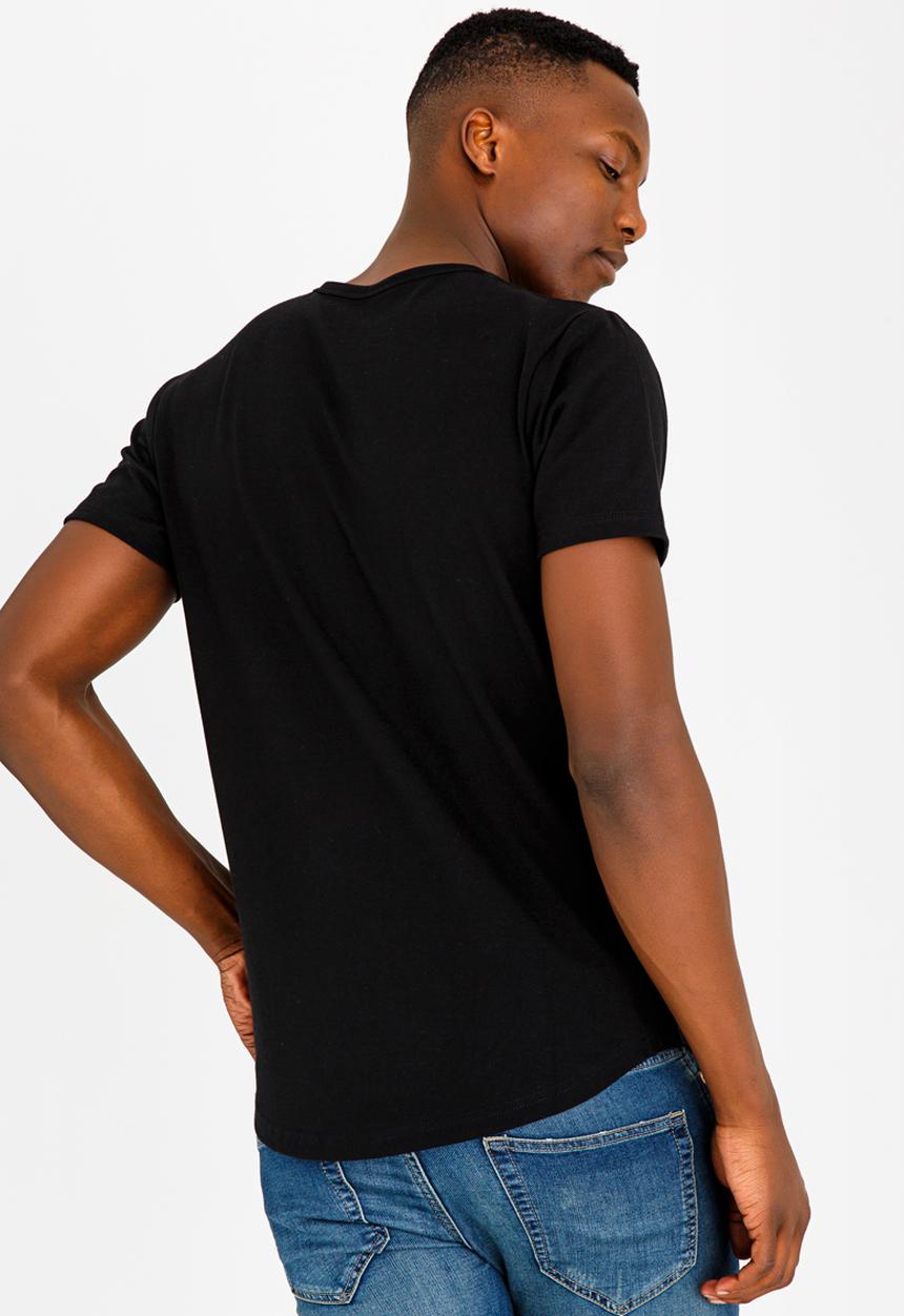 UrbanArt - Strip Crew Neck Top Black