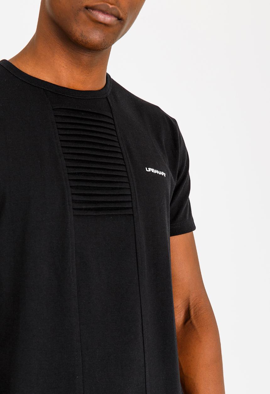 UrbanArt - Strip Crew Neck Top Black