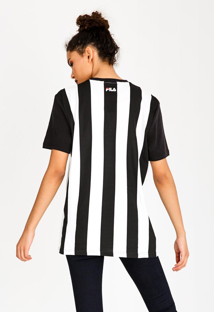 FILA - Curtis Stripe Cotton Tee Black and White
