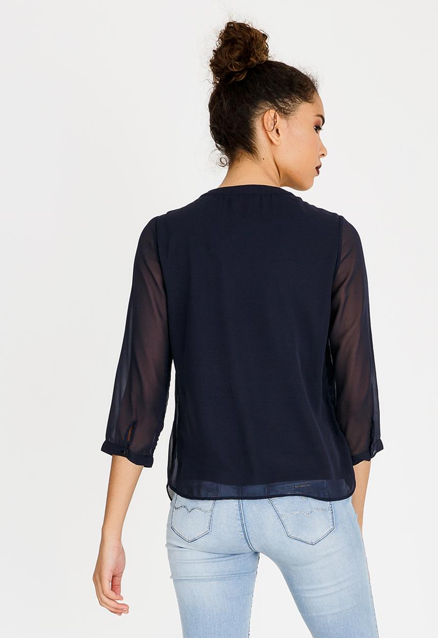 ONLY - Nete Dafne 3/4 Sleeve Top - Midnight