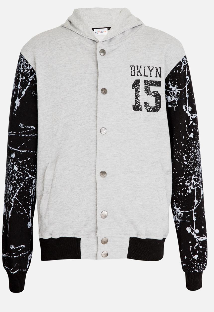 Pop Candy - Printed  Jacket Grey