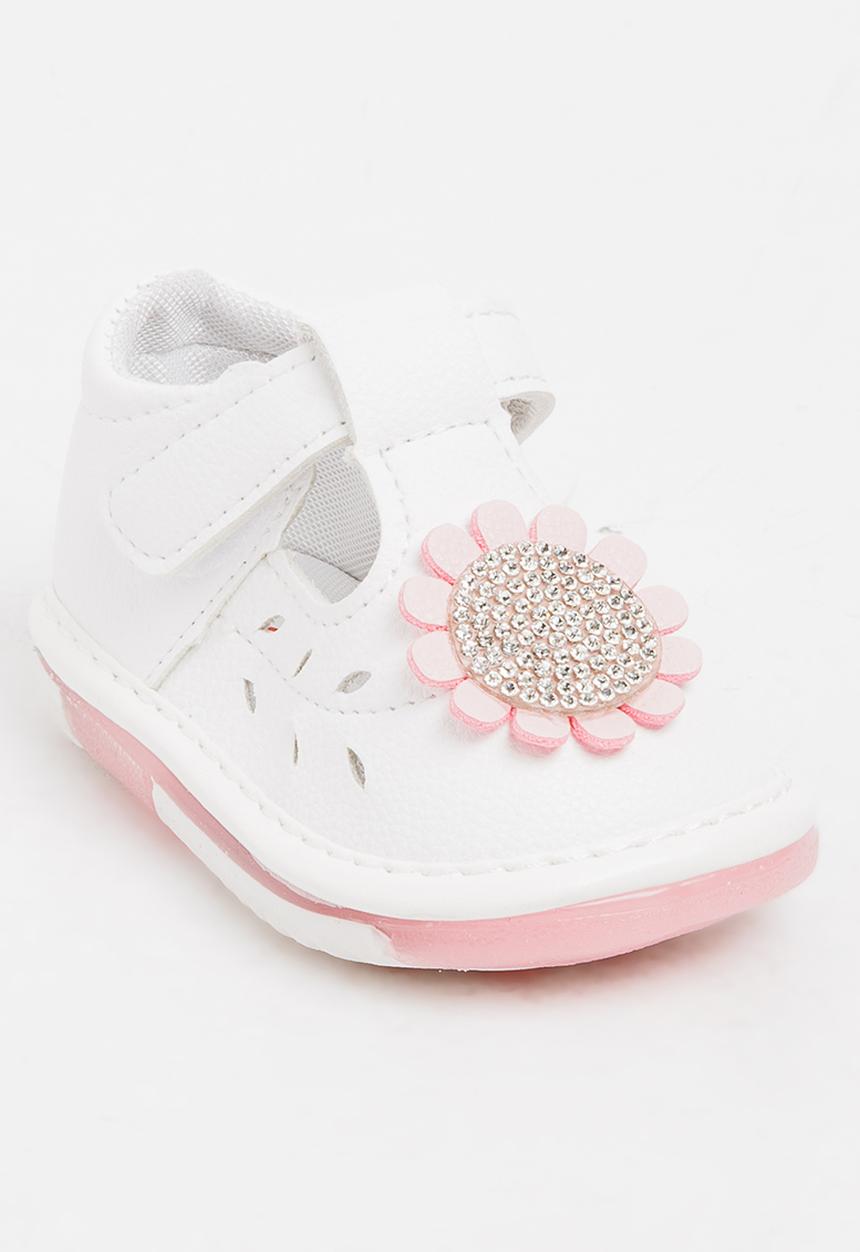 Pop Candy - Flower Printed Pump Pale Pink