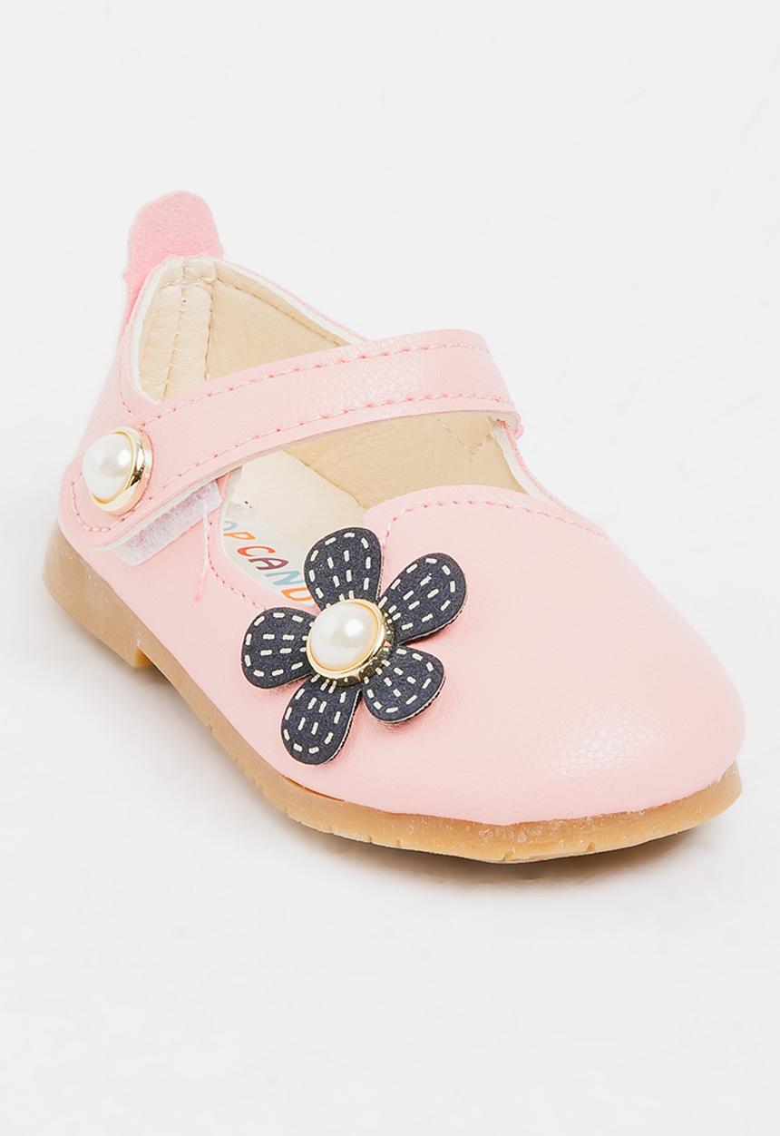 Pop Candy - Flower Printed Pump Mid Pink