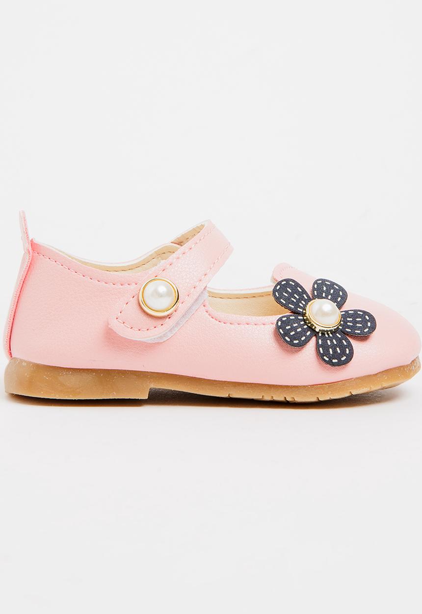Pop Candy - Flower Printed Pump Mid Pink