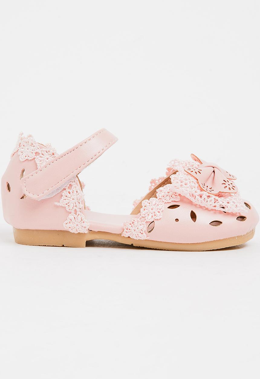 Pop Candy - Pump With Bow Detail Mid Pink