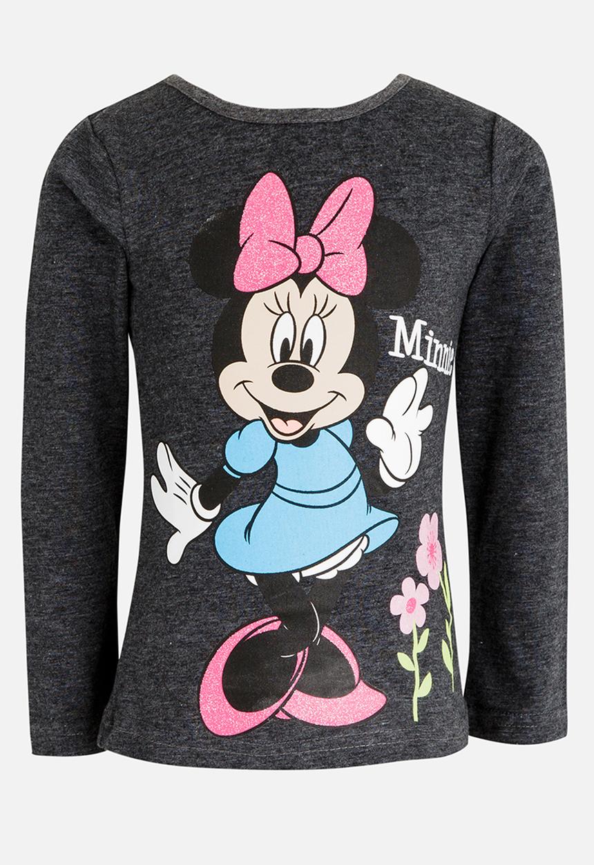 Pop Candy - Minnie Mouse Long Sleeve  Tee Grey