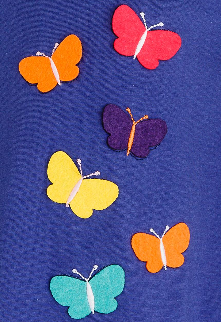 Pop Candy - Printed Short Sleeve Dress Navy
