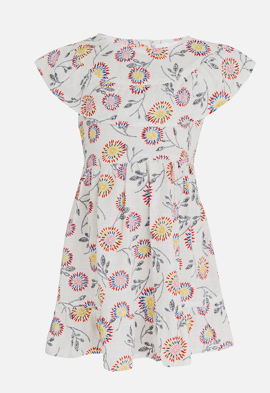 Pop Candy - Printed Fit and Flare Dress Multi-colour