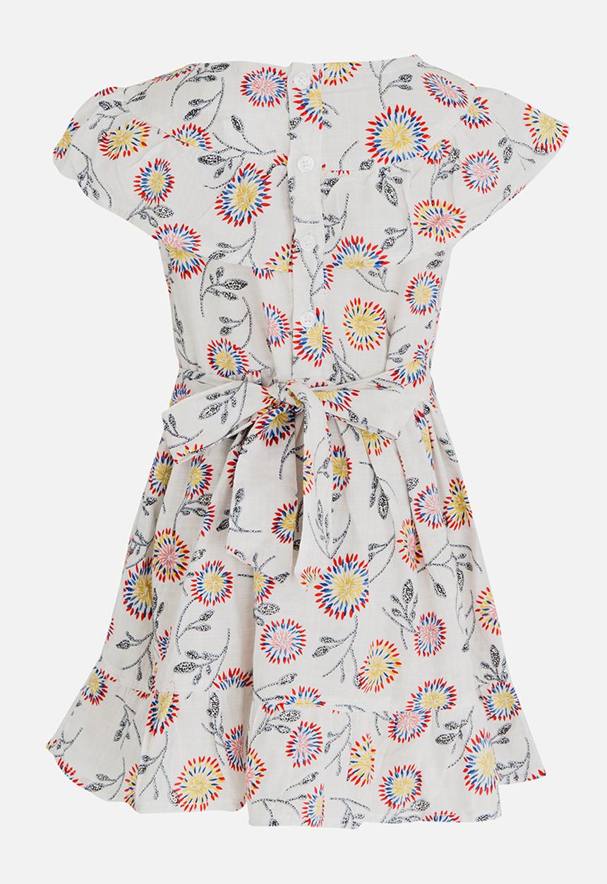 Pop Candy - Printed Fit and Flare Dress Multi-colour