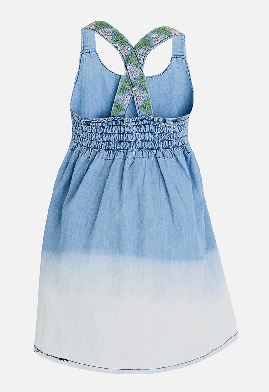 Pop Candy - Sleeveless Denim Dress Blue
