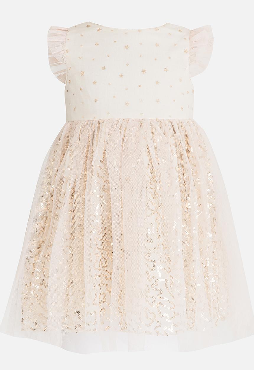 Pop Candy - Tutu Dress with Flutter Sleeve Mid Pink