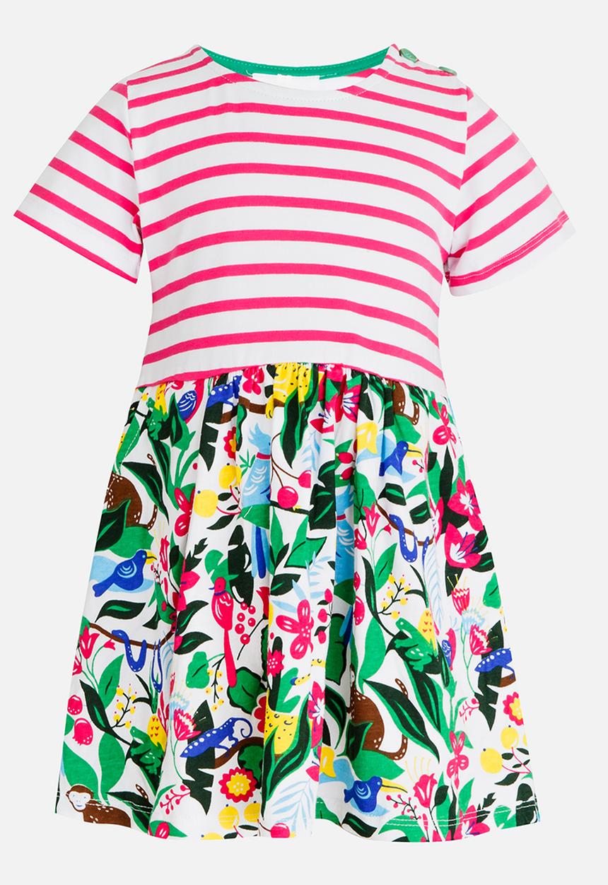 Pop Candy - Printed Short Sleeve Dress Multi-colour