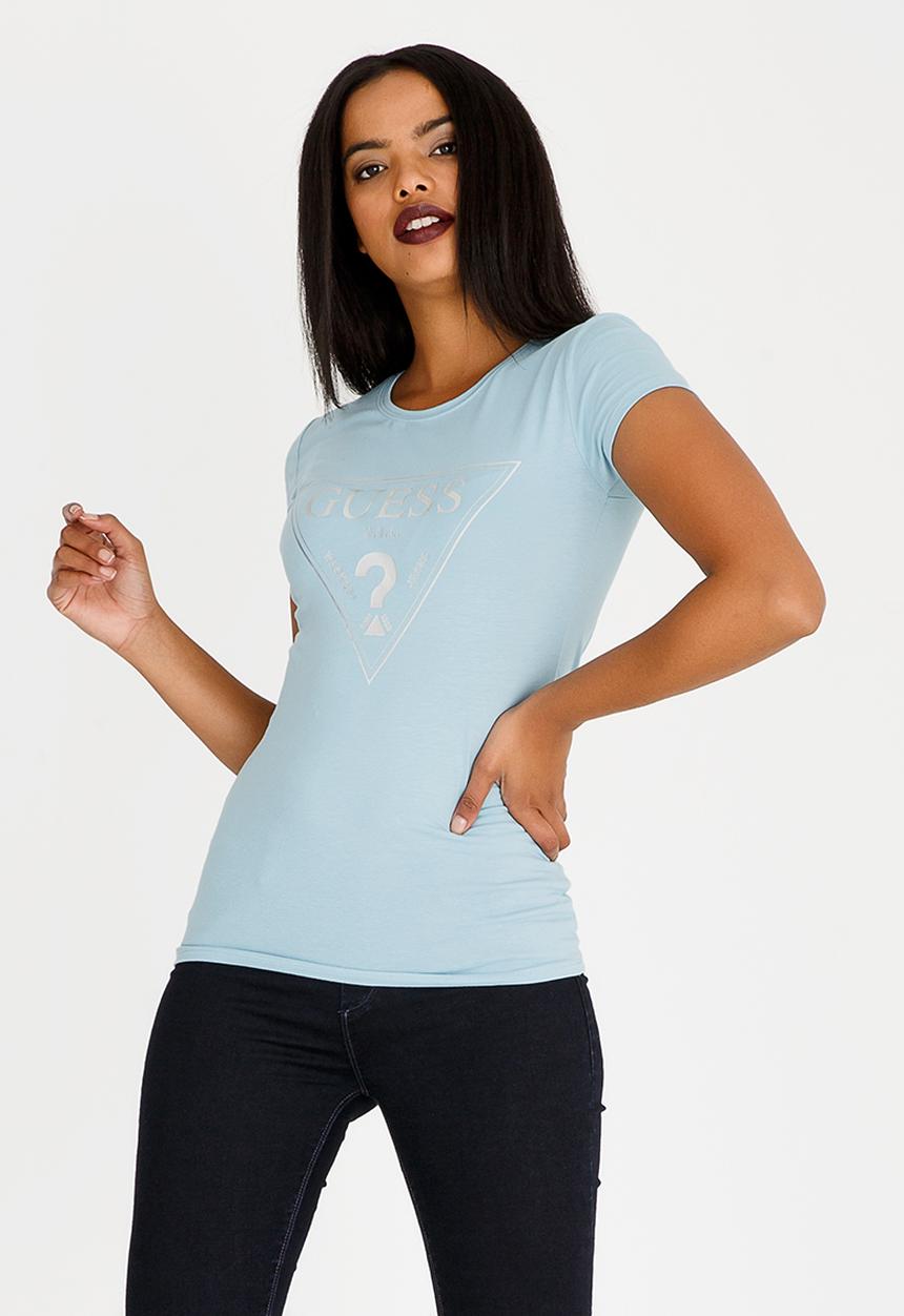 GUESS - Guess Tri Logo Tee Blue