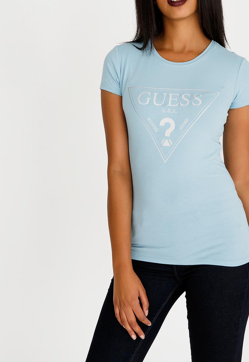 GUESS - Guess Tri Logo Tee Blue