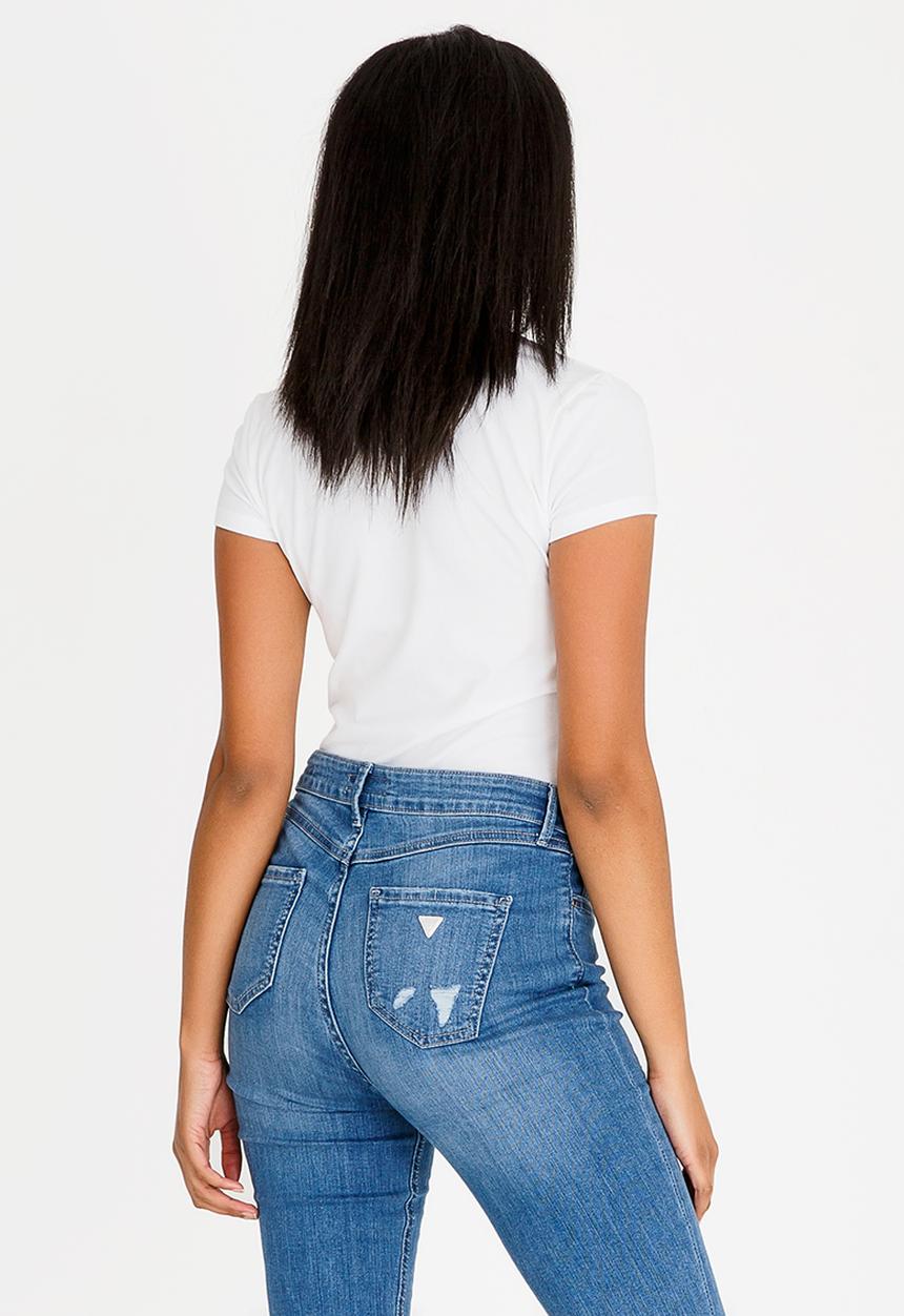 GUESS - Guess Embellishment Detail Tee Off White