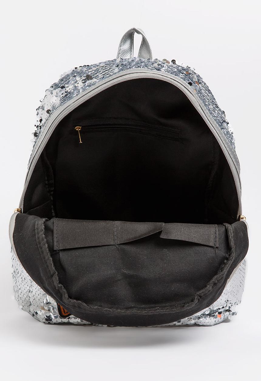 Pop Candy - Girls Sequin Backpack Silver