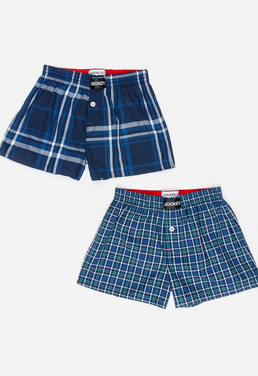 Jockey - 2 PK Boys Woven Boxer Multi-colour
