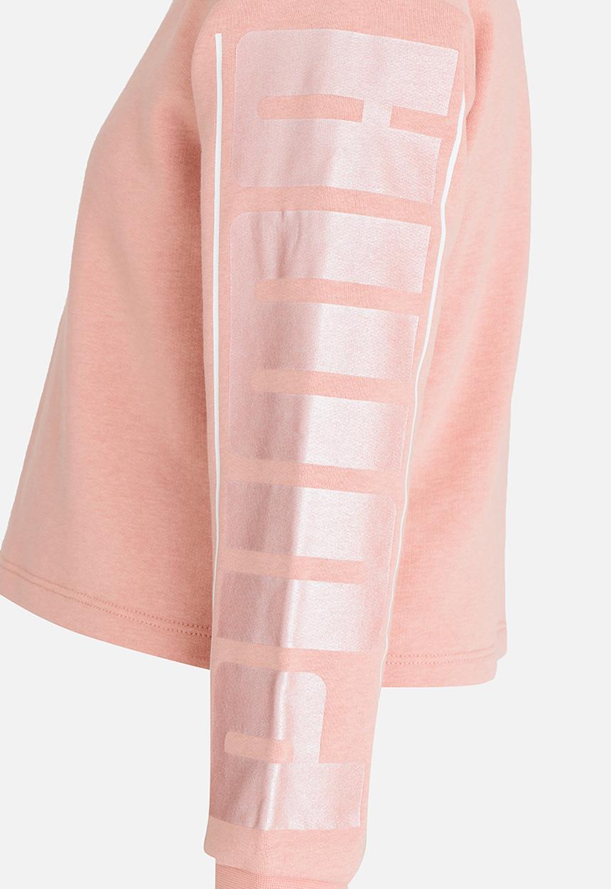 PUMA - Style Crew Sweat Top Peach