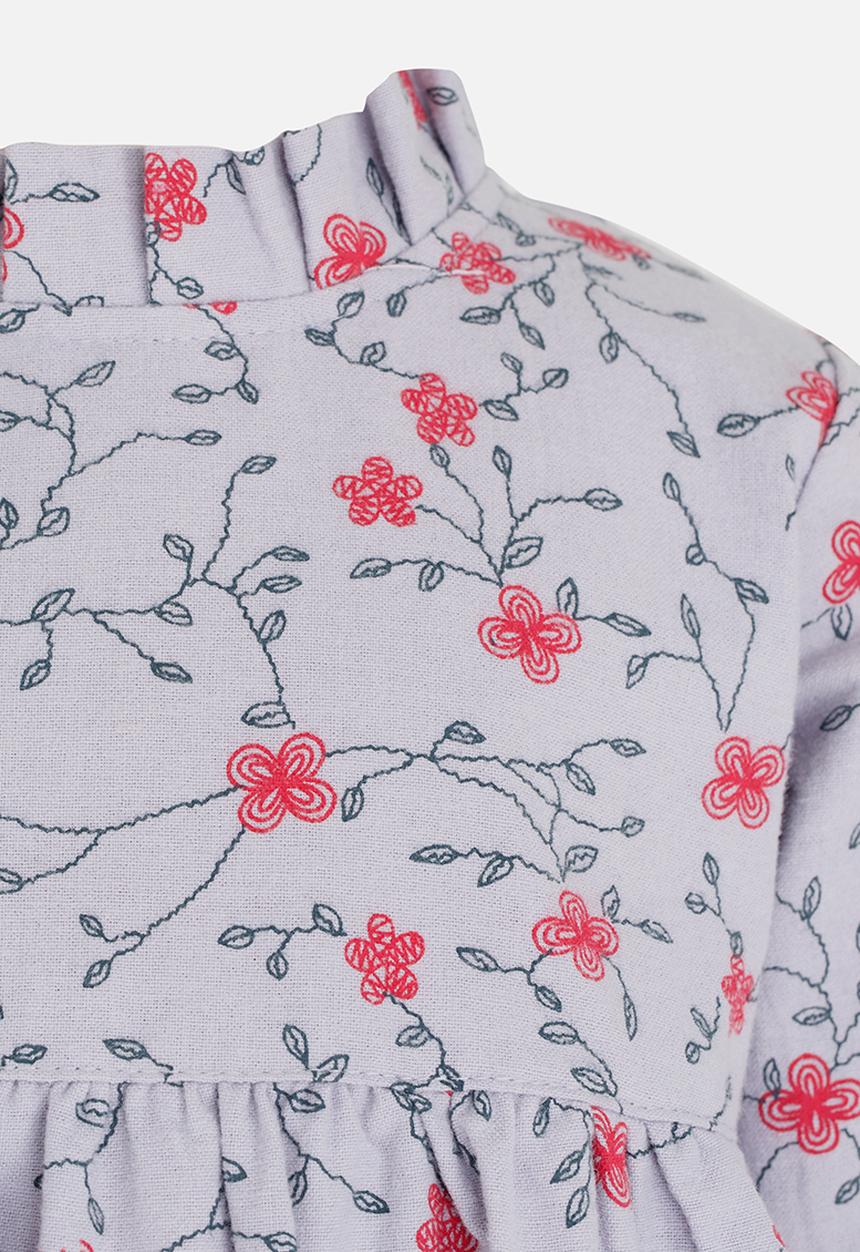 Pop Candy - Printed Long Sleeve Dress Pale Purple