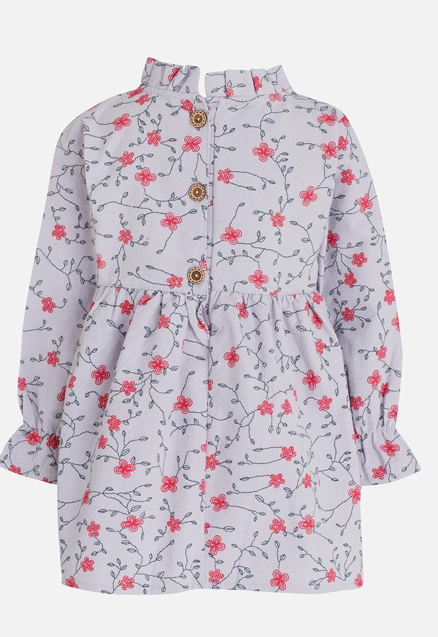 Pop Candy - Printed Long Sleeve Dress Pale Purple