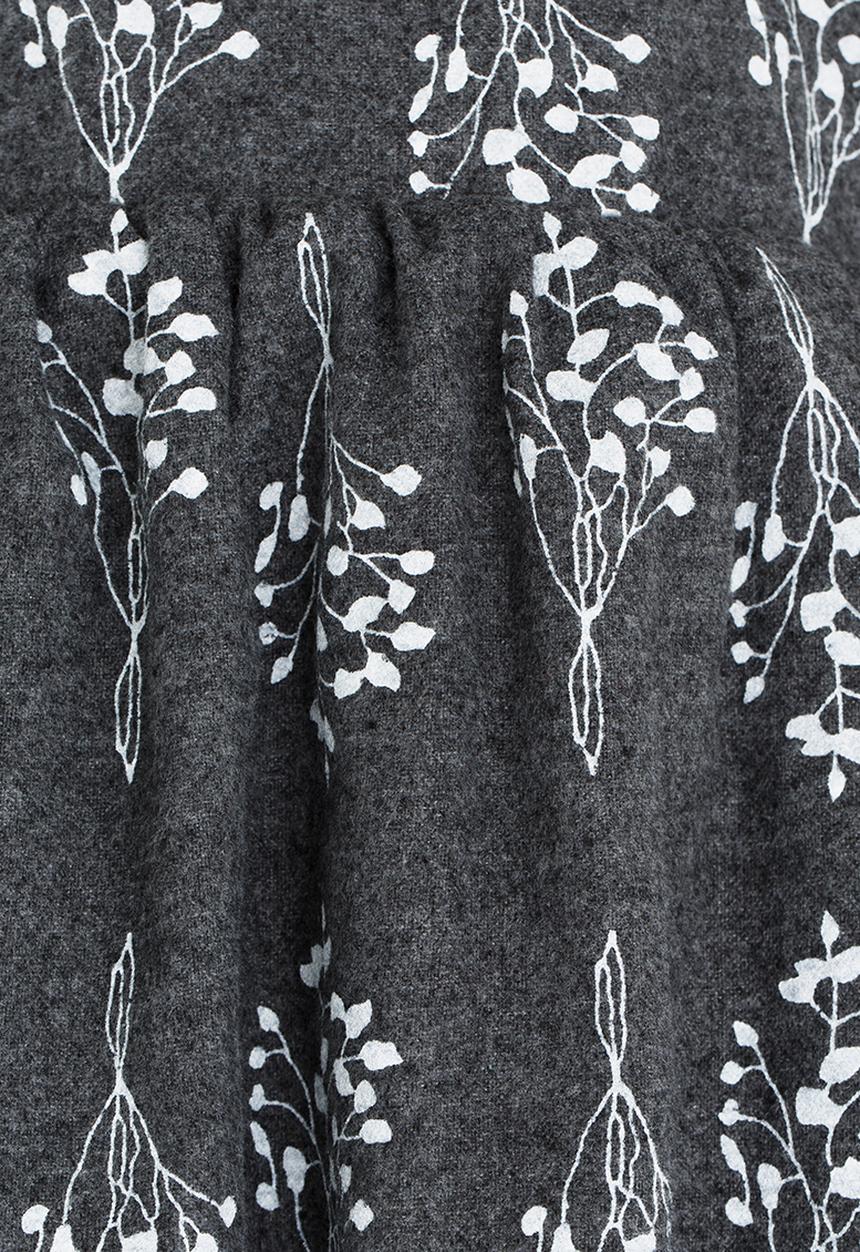 Pop Candy - Girls Printed Long Sleeve Dress Grey