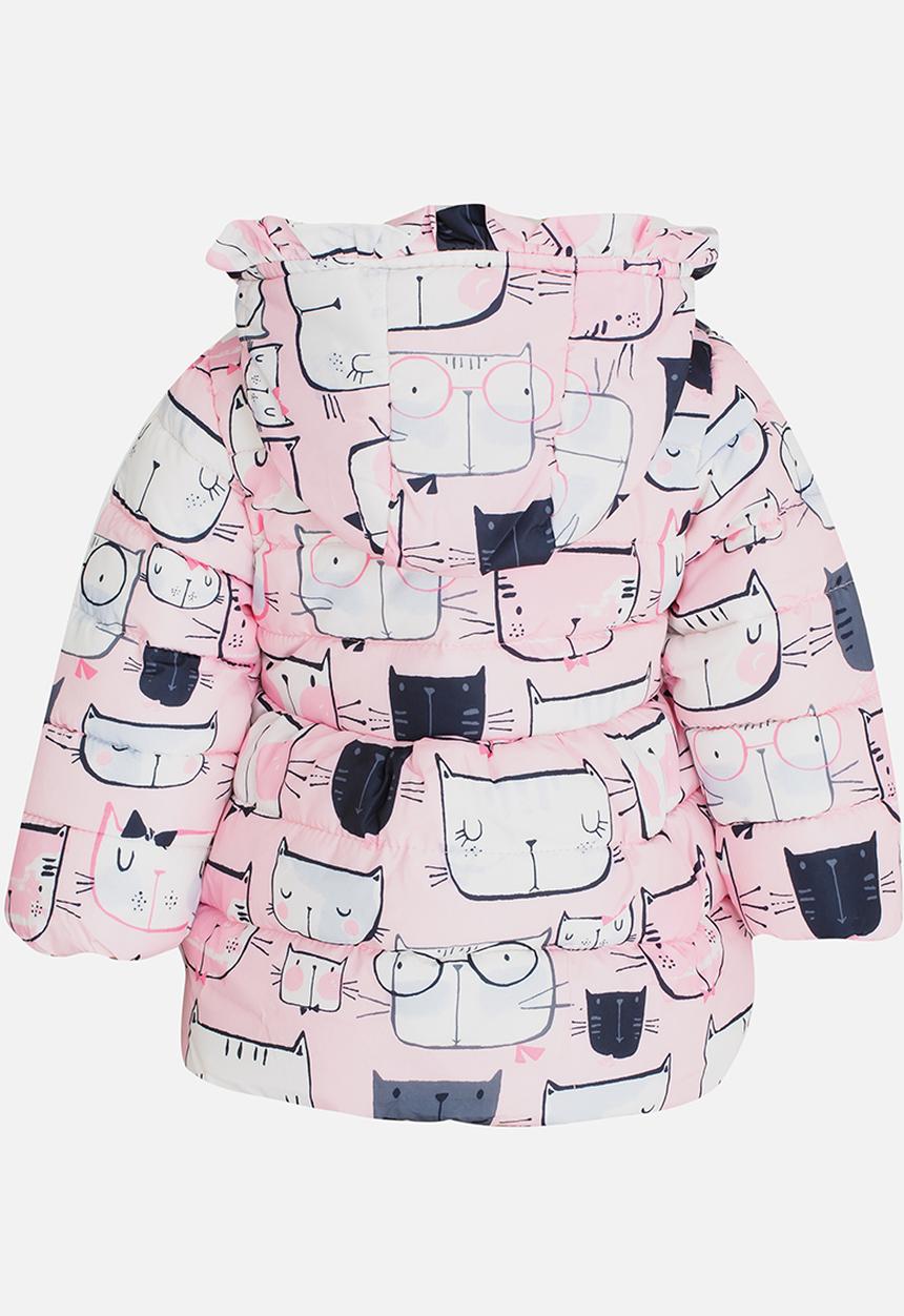 Pop Candy - Girls   Printed Puffer Jacket Pale Pink