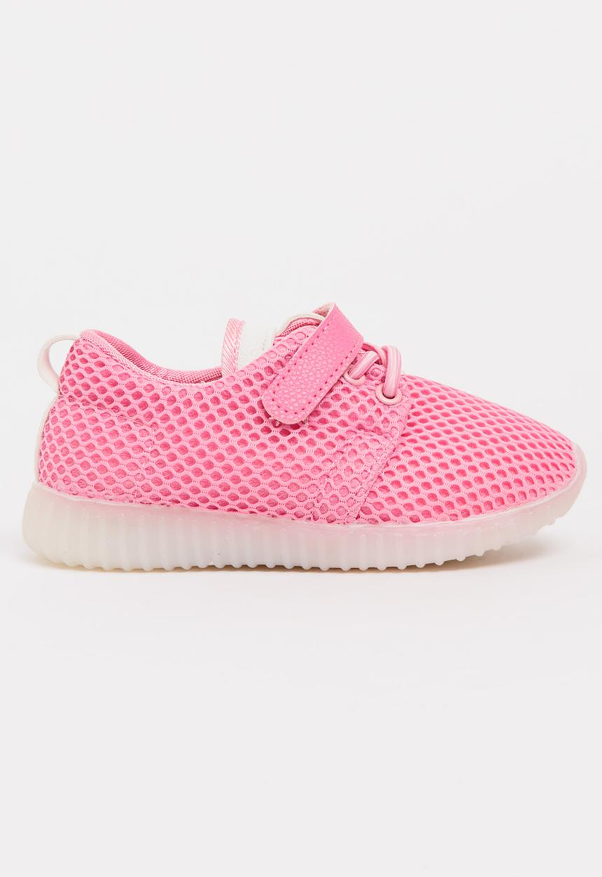 Pop Candy - Girls Light Up Sneaker Mid Pink