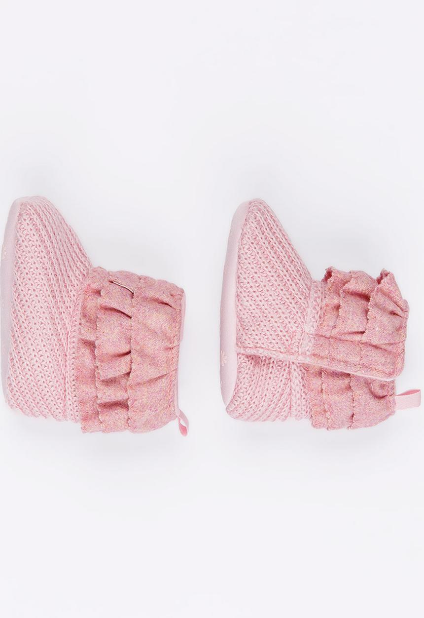 Pop Candy - Frill  Boots Mid Pink