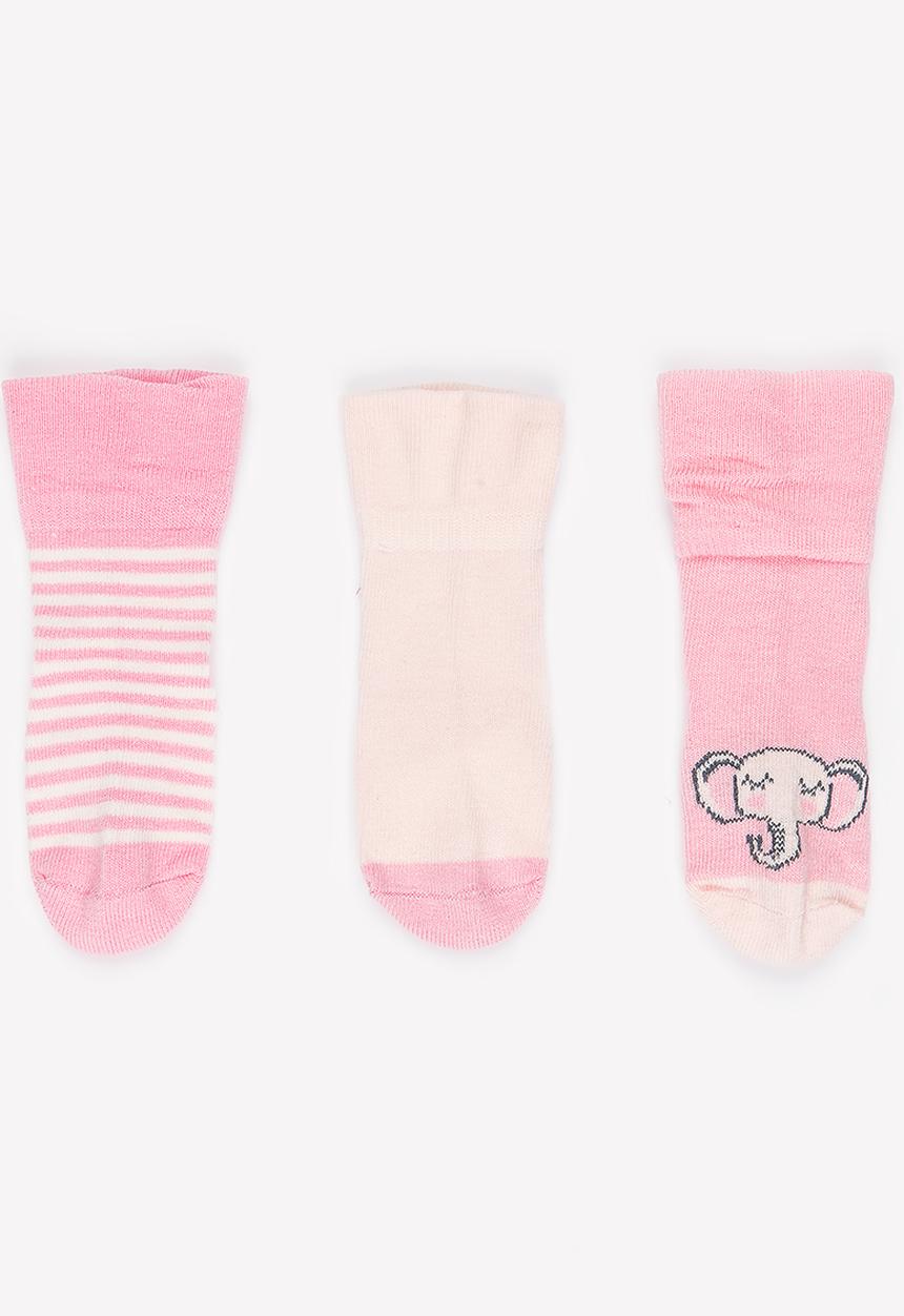 Soobe - Girls 3 Pack Socks Mid Pink