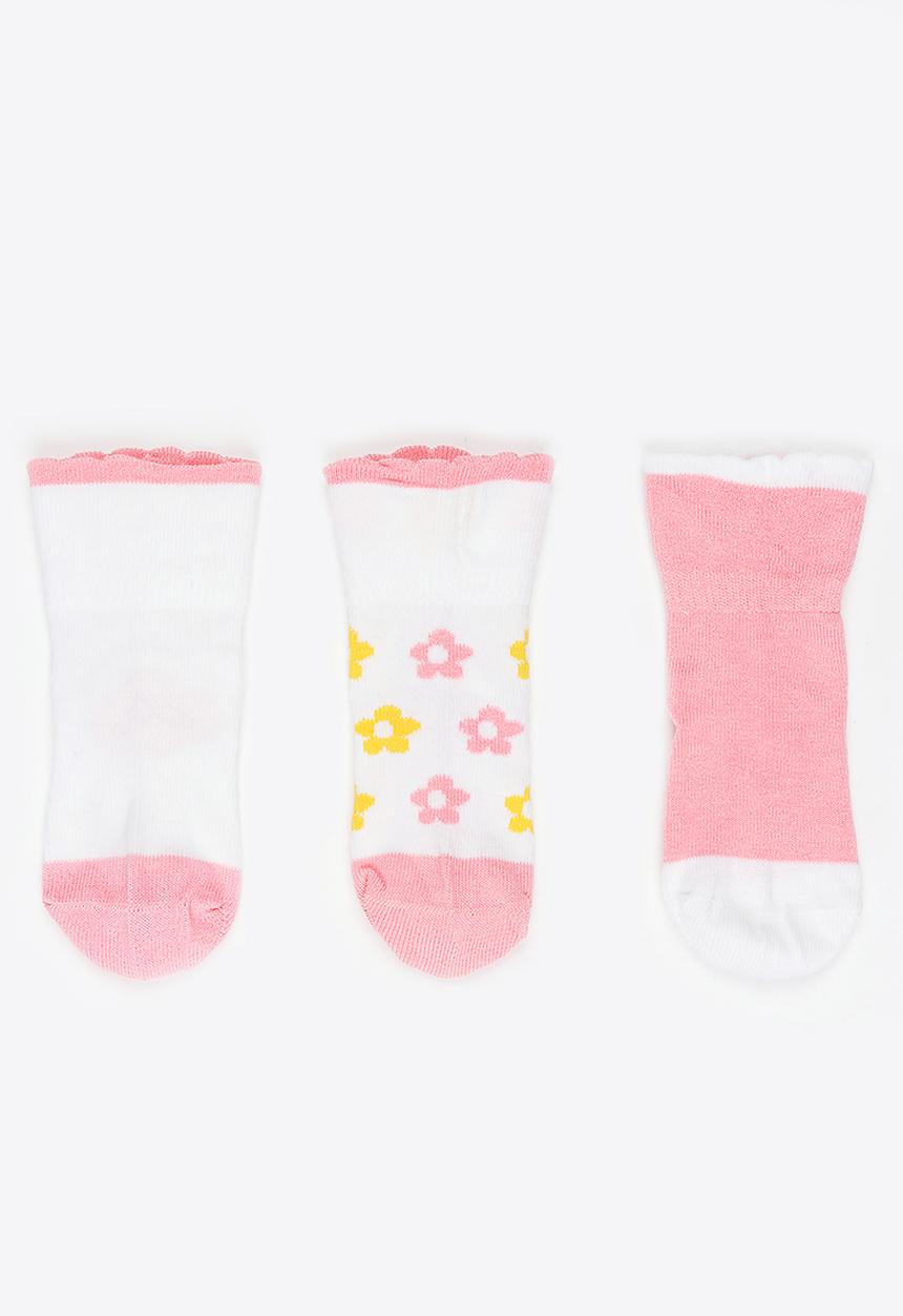 Soobe - Girls 3 Pack Socks White