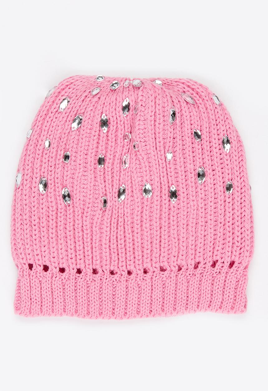 Soobe - Girls Studded Beanie Mid Pink