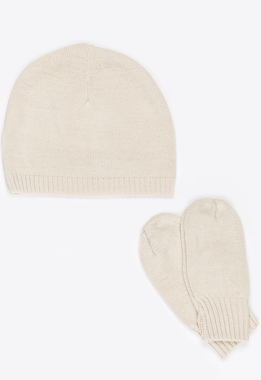Soobe - Girls Beanie and Gloves Sets Beige